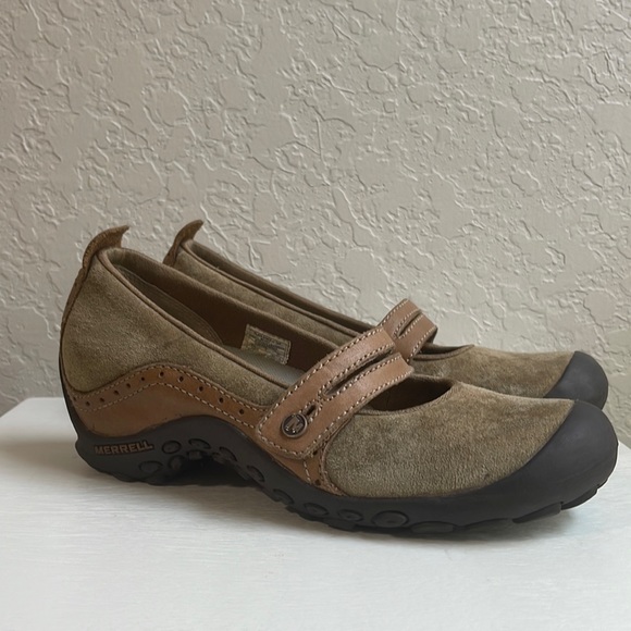 Merrell Shoes Merrell Plaza Bandeau Tan Leather Mary Jane Shoes